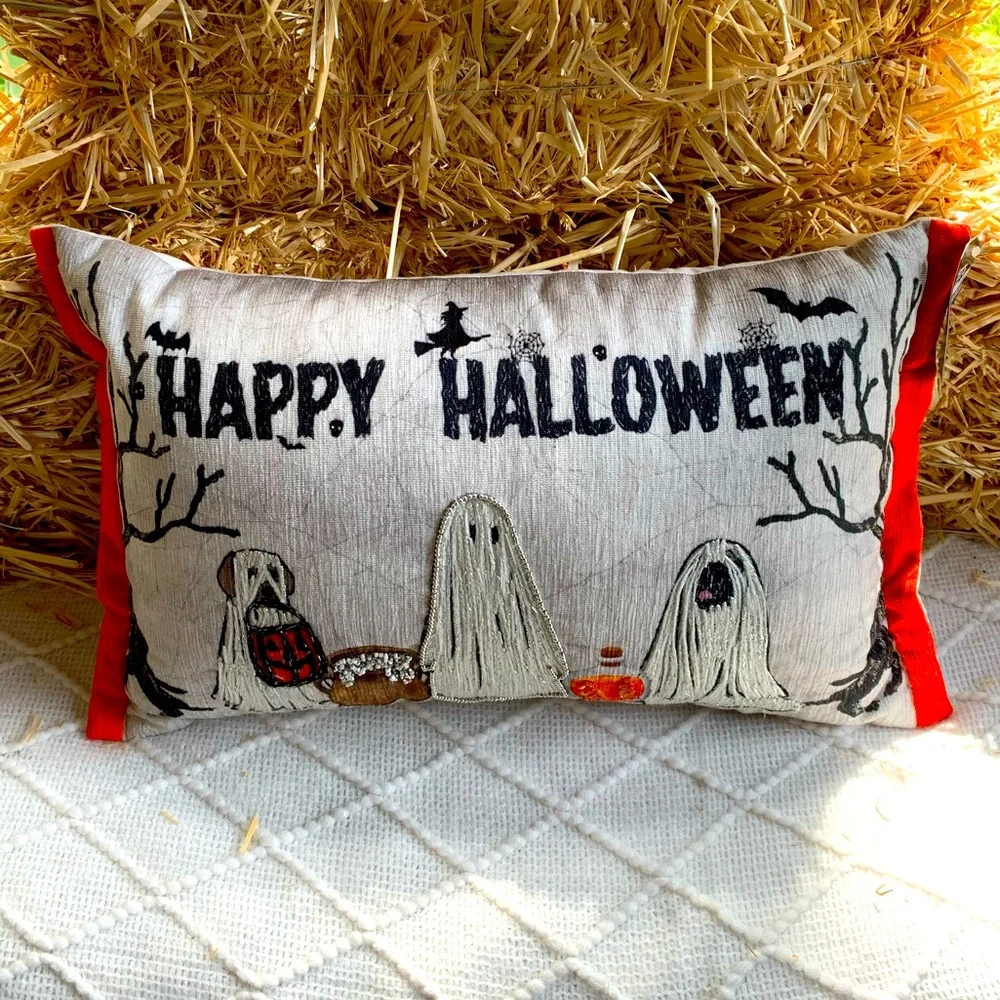 Halloween Decor Dogs in Ghost Costumes Trick or Treating Happy Halloween- NWT